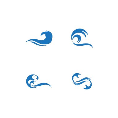 Su dalgası simgesi vektör çizim logosu