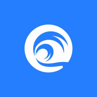 Su dalgası simgesi vektör çizim logosu