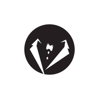 Smokin simgesi ve sembol vektör şablonu