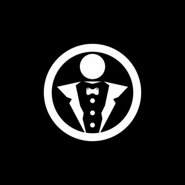 Smokin simgesi ve sembol vektör şablonu