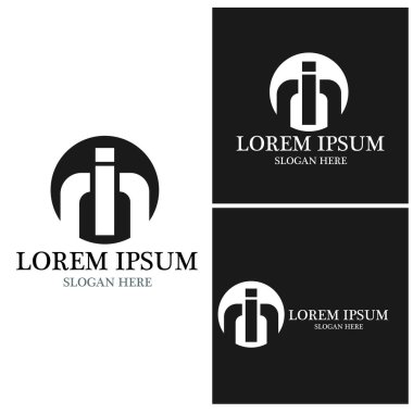 M Harfi Logo Şablonu vektör çizimi tasarımı