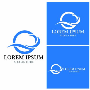 Su dalgası simgesi vektör çizim logosu