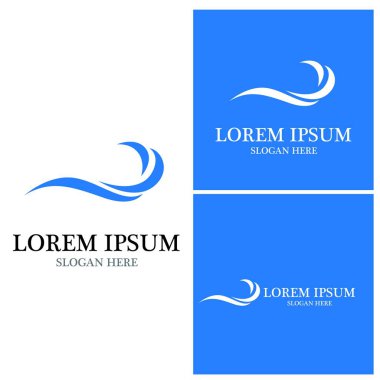 Su dalgası simgesi vektör çizim logosu