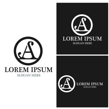 Bir Harf Şablonu vektör resimleme tasarımı