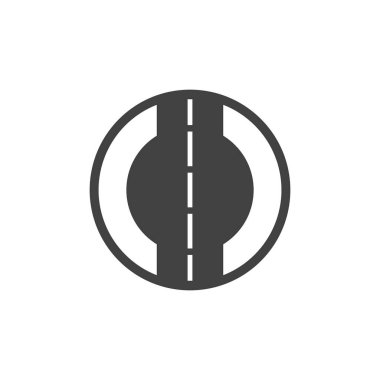 Black Road Way Logo Vector Template