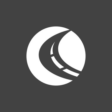 Black Road Way Logo Vector Template