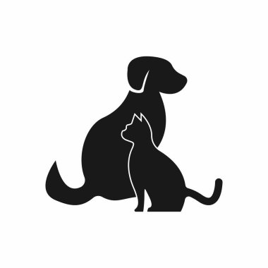 Pet Shop Silhouette Logo Vector Illustration