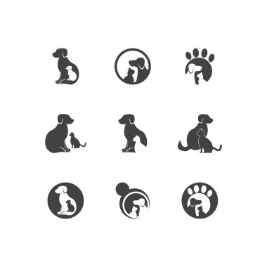 Pet Shop Silhouette Logo Vector Illustration