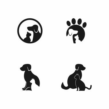 Pet Shop Silhouette Logo Vector Illustration