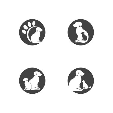 Pet Shop Silhouette Logo Vector Illustration