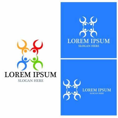 Topluluk, ağ ve sosyal simge tasarım şablonu