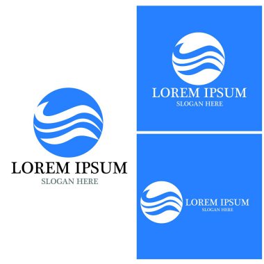 Su dalgası simgesi vektör çizim logosu
