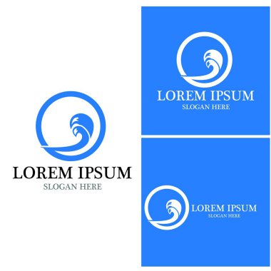 Su dalgası simgesi vektör çizim logosu