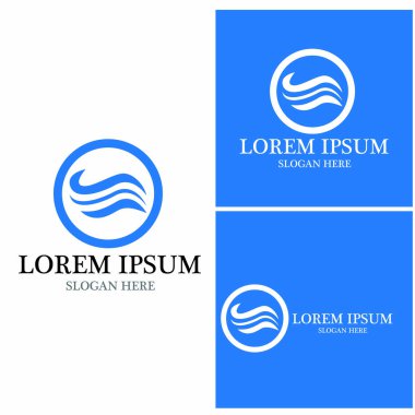 Su dalgası simgesi vektör çizim logosu
