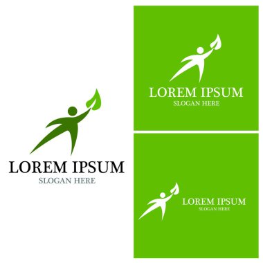 Sağlık insanları yaşam logo vektör şablonu