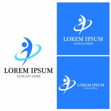 Yoga insanları logo vektör çizimi