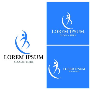 Yoga insanları logo vektör çizimi