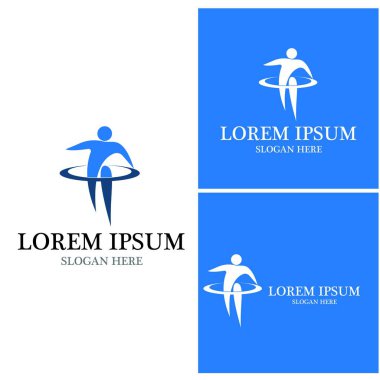 Yoga insanları logo vektör çizimi