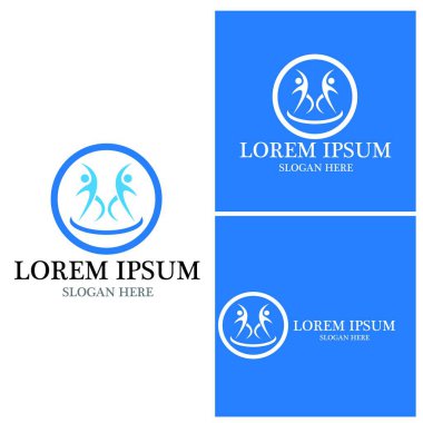 Yoga insanları logo vektör çizimi