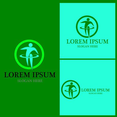 Yoga insanları logo vektör çizimi