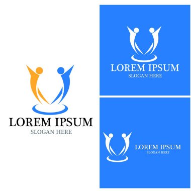 Yoga insanları logo vektör çizimi