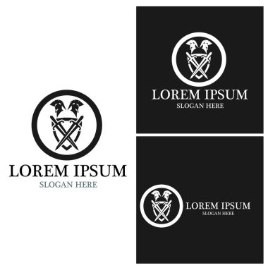 Shield War Logo Template Vector