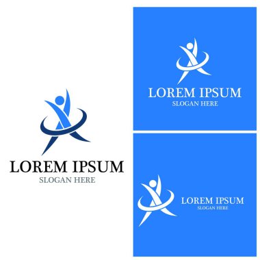 Yoga insanları logo vektör çizimi