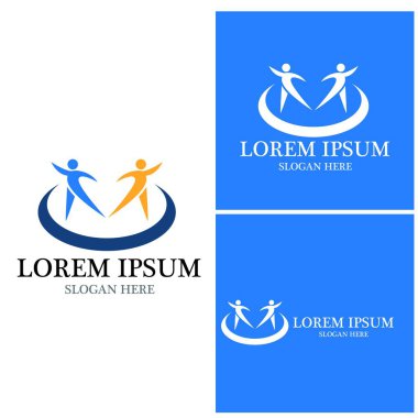 Yoga insanları logo vektör çizimi