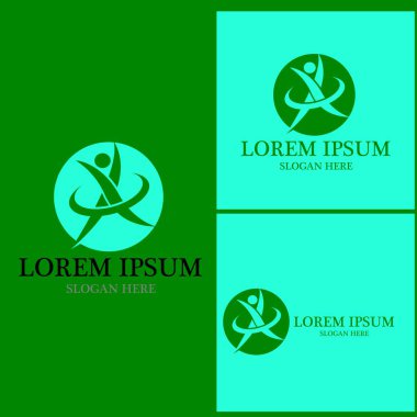 Yoga insanları logo vektör çizimi