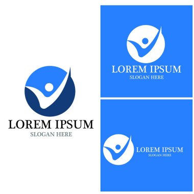 Yoga insanları logo vektör çizimi