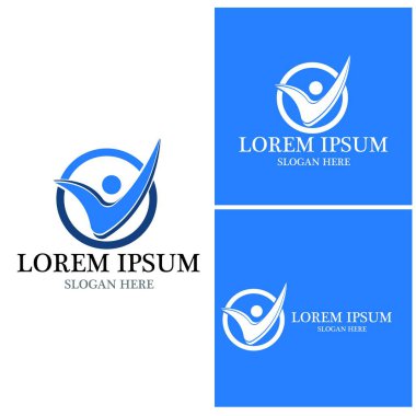 Yoga insanları logo vektör çizimi