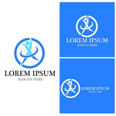 Yoga insanları logo vektör çizimi