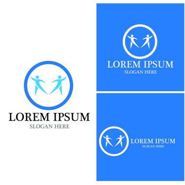 Yoga insanları logo vektör çizimi