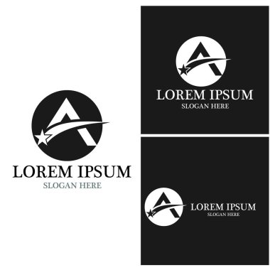 Bir Harf Şablonu vektör resimleme tasarımı