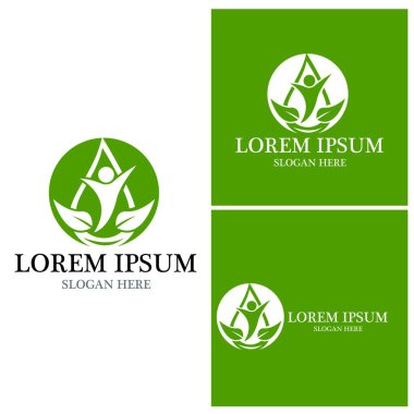 Yeşil ağaç yaprağı ekoloji doğa elementi vektörü logoları