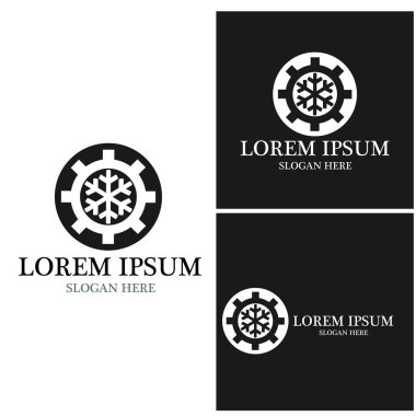 Gear Logo Şablonu vektör çizimi tasarımı