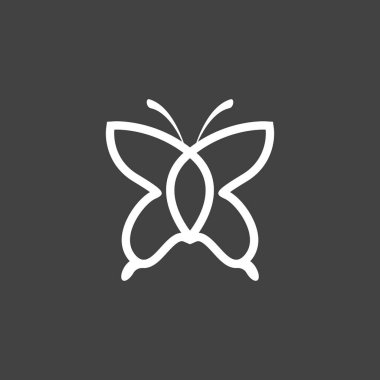 Güzellik Kelebeği Vektör simgesi tasarımı