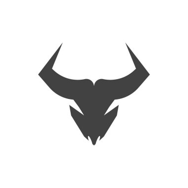 Boğa boynuz logosu vektör şablonu