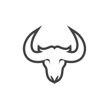 Boğa boynuz logosu vektör şablonu