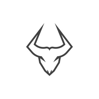 Boğa boynuz logosu vektör şablonu