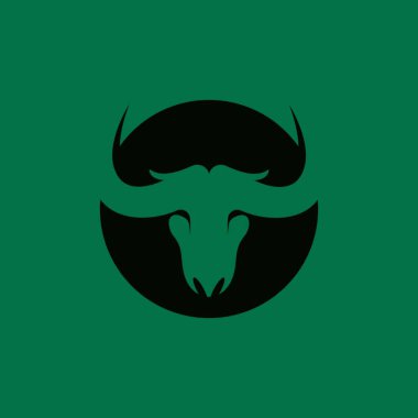 Boğa boynuz logosu vektör şablonu