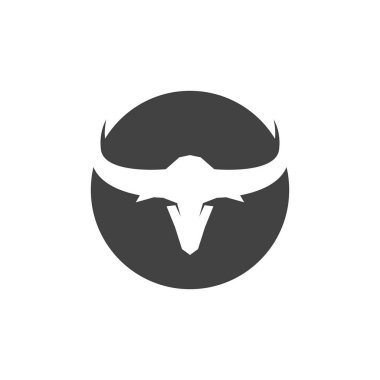 Boğa boynuz logosu vektör şablonu