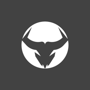 Boğa boynuz logosu vektör şablonu