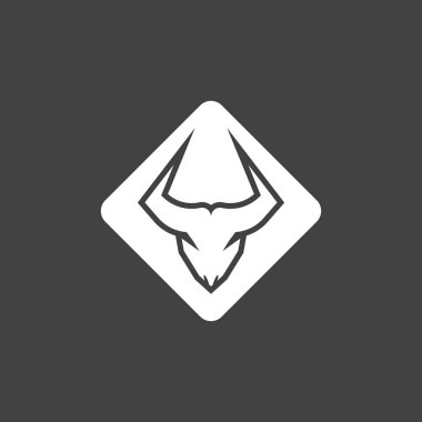 Boğa boynuz logosu vektör şablonu