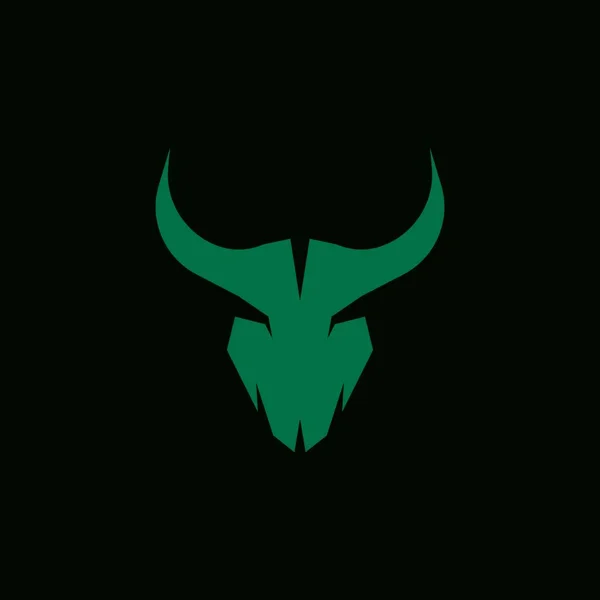 Bull Horn Logo Vector Template — Stock Vector