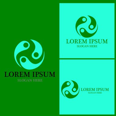 Topluluk, ağ ve sosyal simge tasarım şablonu