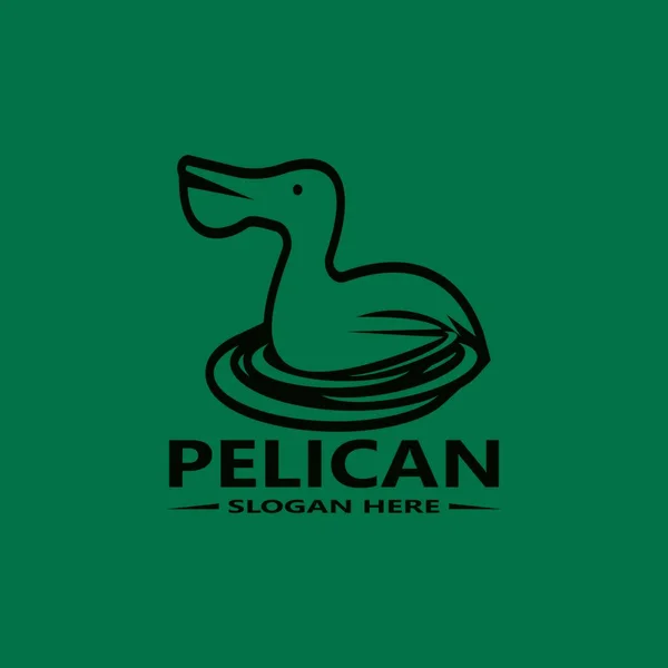 stock vector Pelican Simple Logo Vector Illustration