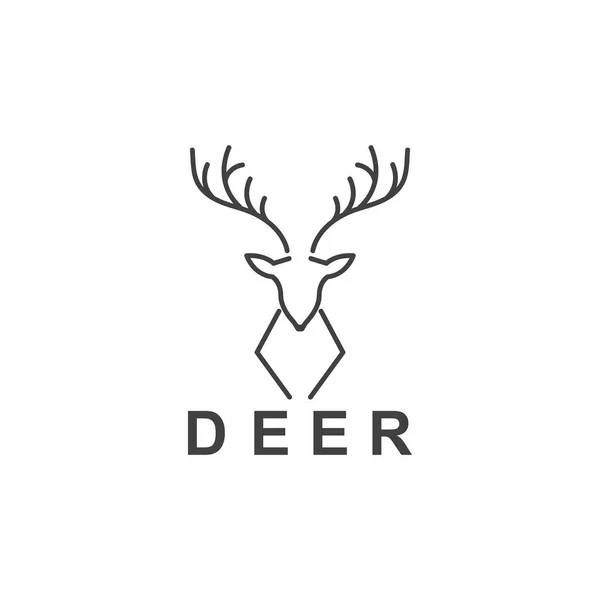 stock vector Deer Head Simple Logo Vector Illustration