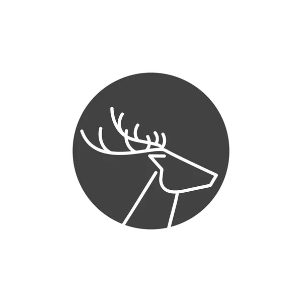 Ilustração Simples Vetor Logotipo Cabeça Cervo —  Vetores de Stock