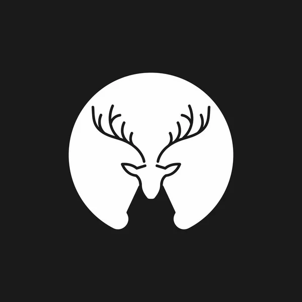 Ilustracja Wektora Jelenia Proste Logo — Wektor stockowy